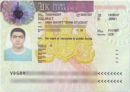 Visa típusú vízumok hogyan vízumot - egy turista egy megjegyzés