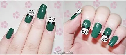 Panda fotó a köröm lépésről lépésre (lépésről lépésre manikűr) Panda lépésről lépésre körmök fotó