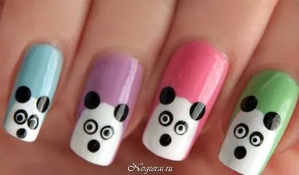 Panda lépésről lépésre körmök fotó (panda) Panda lépésről lépésre körmök fotó