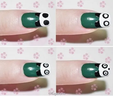 Panda lépésről lépésre körmök fotó (panda) Panda lépésről lépésre körmök fotó