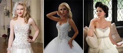 Luxus esküvői ruhák flitterrel - a legnépszerűbb, felületek és tartozékok, fotó és videó