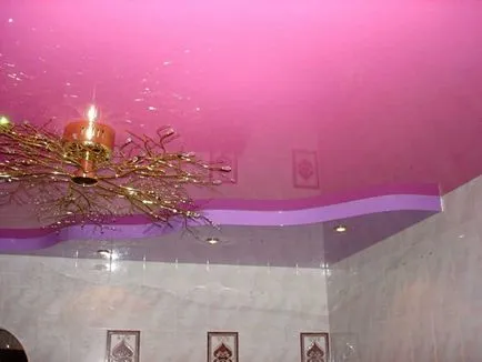 Pink szakaszon mennyezet - belsőépítészet és fotó tippek