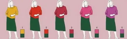 A színek kombinációja, zöld ruhát és egy fotót kombináció a zöld és a khaki