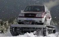 Modern lánctalpas ATV pelletet, hóvihar, hód
