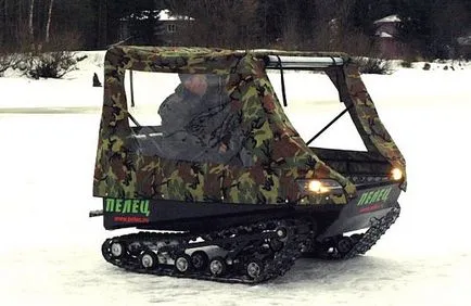 Modern lánctalpas ATV pelletet, hóvihar, hód