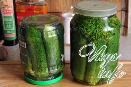 Pickles üvegekbe a téli - egy recept pácolás fotókkal