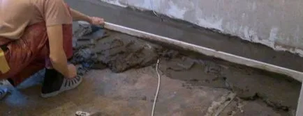 Esztrich padló a kezüket - ez csak