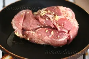 Sertés fóliába, sült a sütőben egy lépésről lépésre recept