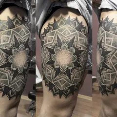 Tattoo stílus dotvork (dotwork), fotók, vázlatok tetoválás