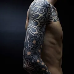 Tattoo stílus dotvork (dotwork), fotók, vázlatok tetoválás
