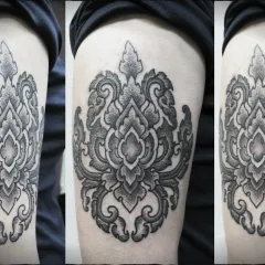 Tattoo stílus dotvork (dotwork), fotók, vázlatok tetoválás