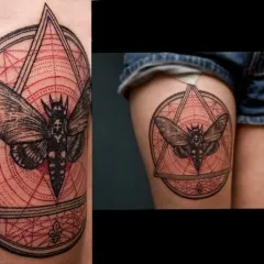 Tattoo stílus dotvork (dotwork), fotók, vázlatok tetoválás