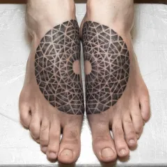 Tattoo stílus dotvork (dotwork), fotók, vázlatok tetoválás