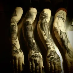 Tattoo stílus dotvork (dotwork), fotók, vázlatok tetoválás