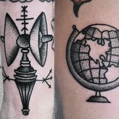 Tattoo stílus dotvork (dotwork), fotók, vázlatok tetoválás