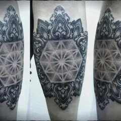 Tattoo stílus dotvork (dotwork), fotók, vázlatok tetoválás