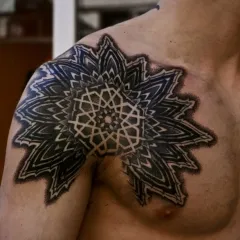Tattoo stílus dotvork (dotwork), fotók, vázlatok tetoválás