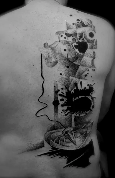 Tattoo stílus dotvork (dotwork), fotók, vázlatok tetoválás