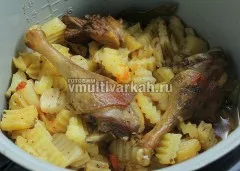 Párolt kacsa burgonyával multivarka recept képpel, hogy készítsen multivarka