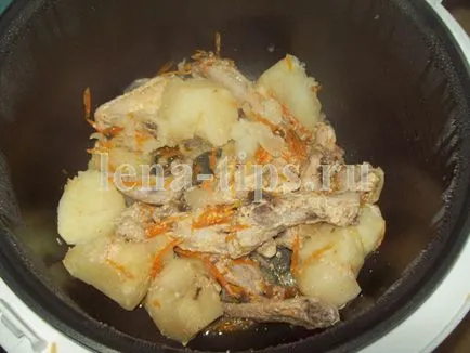 Sült burgonya csirke multivarka (recept fotó), ízletes receptek képekkel