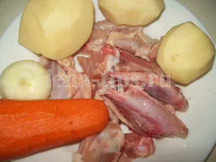 Sült burgonya csirke multivarka (recept fotó), ízletes receptek képekkel