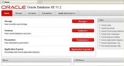 Oracle adatbázis, amely