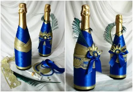 Hogyan lehet díszíteni egy esküvői pezsgős