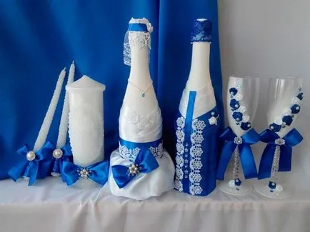 Hogyan lehet díszíteni egy esküvői pezsgős