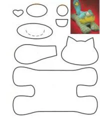Minták puha játék cat