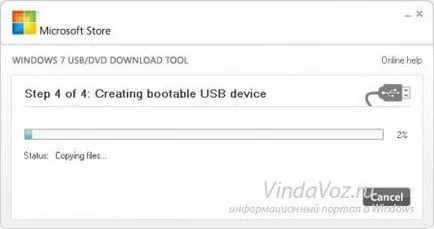Hogyan fel egy képet a Windows egy USB flash drive