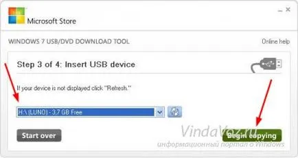 Hogyan fel egy képet a Windows egy USB flash drive