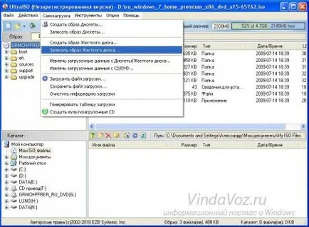 Hogyan fel egy képet a Windows egy USB flash drive