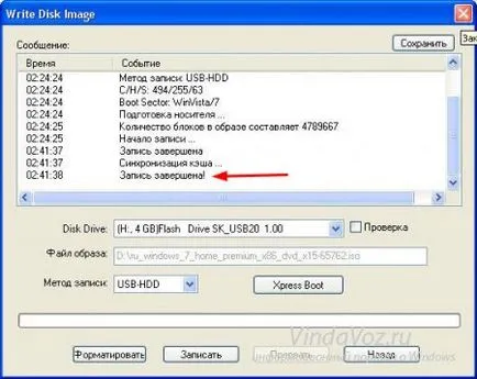 Hogyan fel egy képet a Windows egy USB flash drive