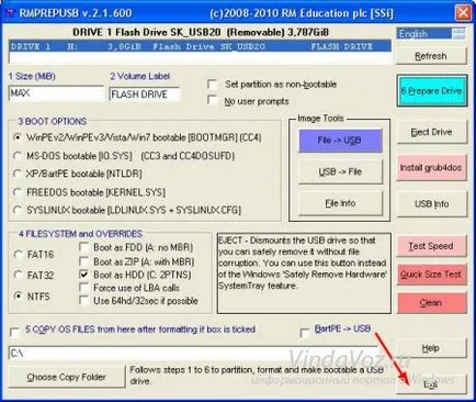 Hogyan fel egy képet a Windows egy USB flash drive