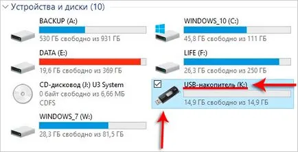 Hogyan fel egy képet a Windows egy USB flash drive