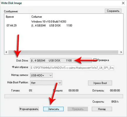 Hogyan fel egy képet a Windows egy USB flash drive