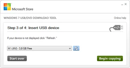 Hogyan fel egy képet a Windows egy USB flash drive