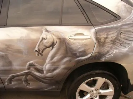 Airbrush egy autó a kezével, videó útmutatók kezdőknek