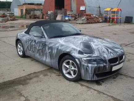 Airbrush egy autó a kezével, videó útmutatók kezdőknek