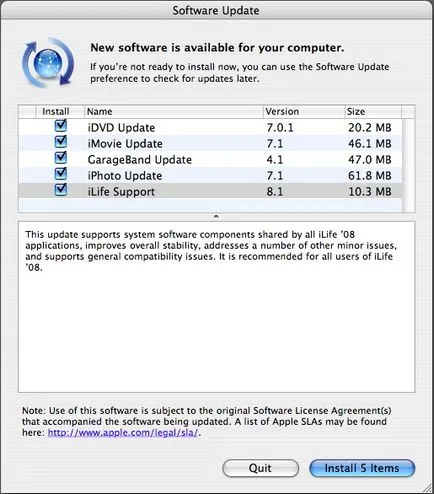 Apple szoftverfrissítés, ami ebben a programban, a számítógép az emberek