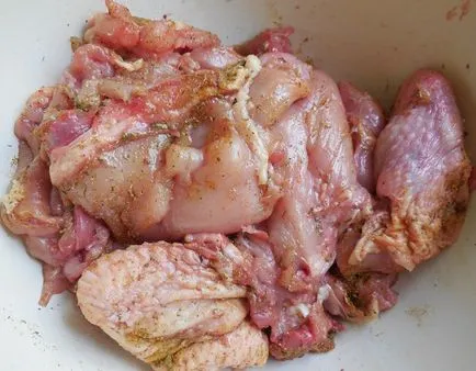 Grill csirke a grill - ízletes és zamatos nyárs csirke paradicsomos mártással - lépésről lépésre recept fotók