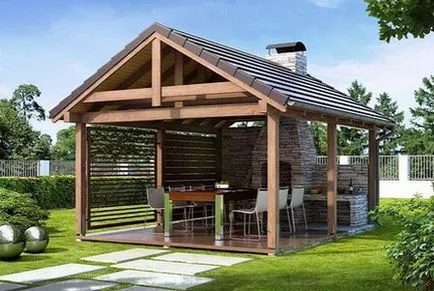 Pavilon barbecue Felvértezi hely egy finom ünnep a kezüket (barbecue) Pavilon barbecue Felvértezi hely egy finom ünnep a kezüket