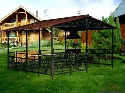 Pavilon barbecue Felvértezi hely egy finom ünnep a kezüket (barbecue) Pavilon barbecue Felvértezi hely egy finom ünnep a kezüket