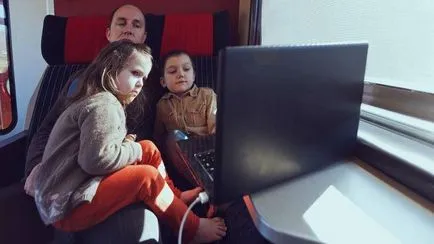 A gyerekek vonattal egyszerű tipp