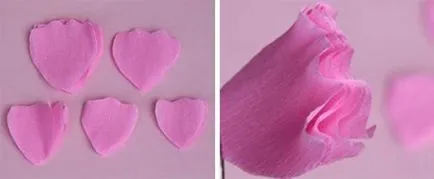 Virágok papírból kezét, hogyan kell csinálni egy mesterkurzust