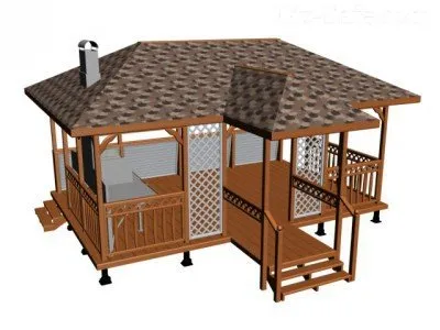 Cottage pavilon barbecue a kezét -, hogyan kell csinálni mindent magad