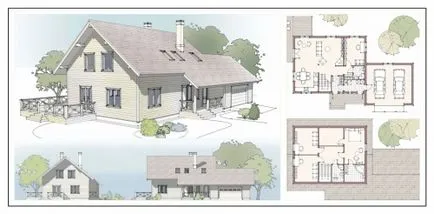 Tervezés Saját fotók ház homlokzata, a dekoráció lehetőségek épület portál (otthon) A design a homlokzat egy családi ház fotó, dekoráció lehetőségek, épület portál