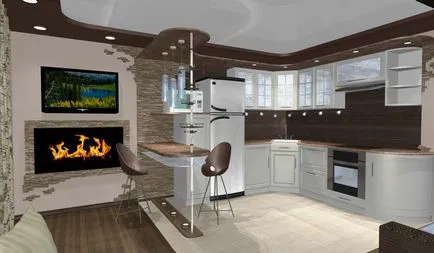 Interior Design konyha-étkező és a konyha stúdió friss ötletekkel 2017 30 fotó