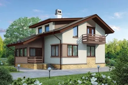 Tervezés Saját fotók ház homlokzata, a dekoráció lehetőségek épület portál (otthon) A design a homlokzat egy családi ház fotó, dekoráció lehetőségek, épület portál