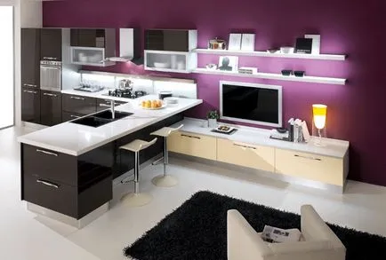 Interior Design konyha-étkező és a konyha stúdió friss ötletekkel 2017 30 fotó
